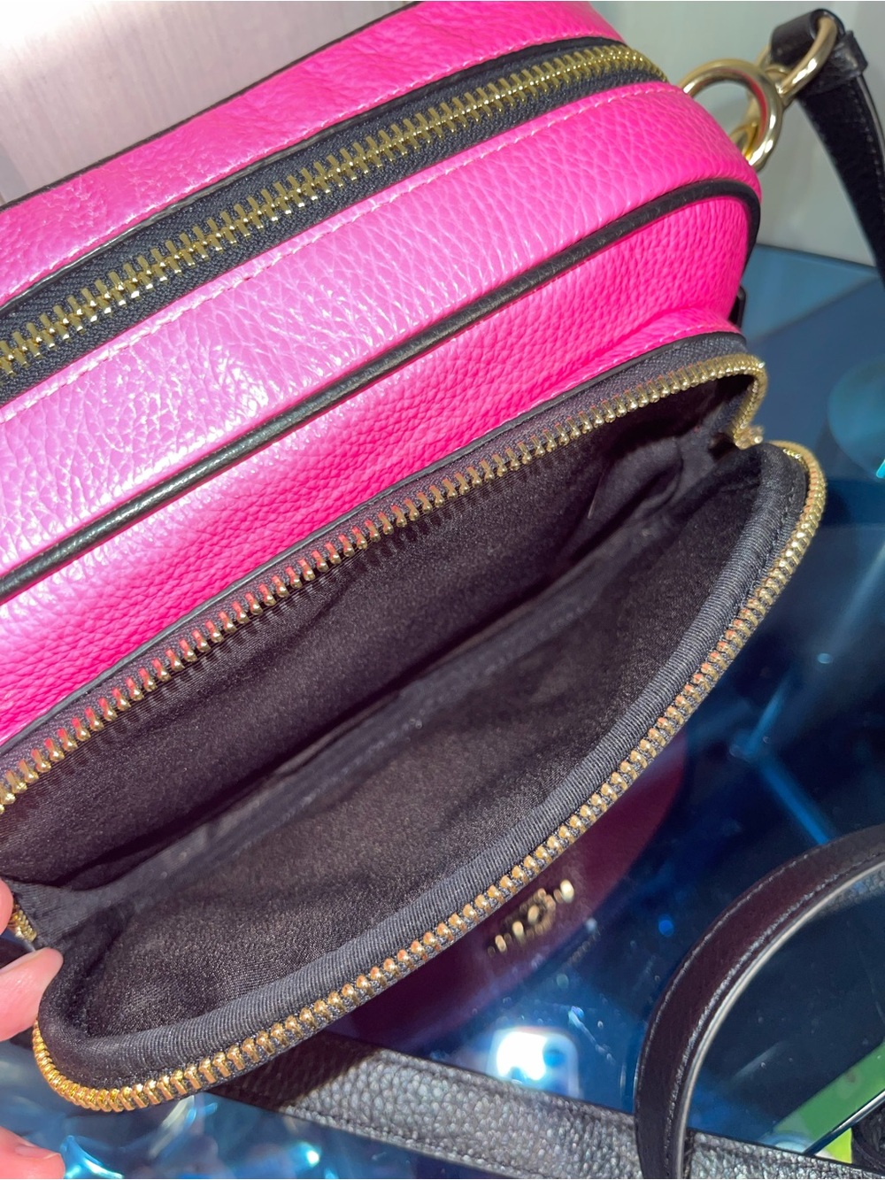 COACH Court Crossbody Bag Fluorescent Pink C6078 NWOT - Picture 13 of 13